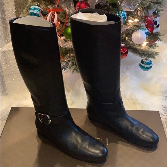 Gucci leather interlocking G Riding Boots - Picture 2 of 8